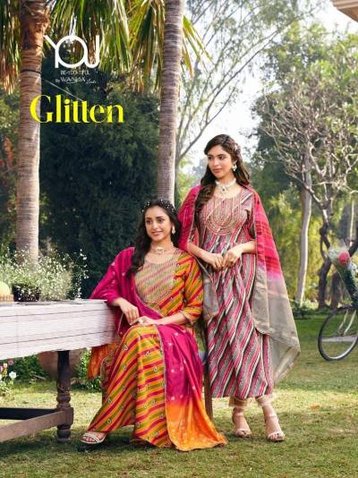 Glitten By Wanna Designer Readymade Kurti Pant With Dupatta Collection